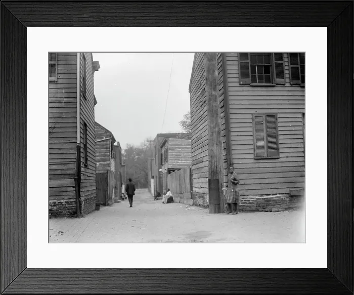 Framed Print : Alley Clearance. Slum Views, 1914. Creator: Harris & Ewing. Alley Clearance. Slum Views, 1914. Creator: Harris & Ewing Framed Print : Alley Clearance. Slum Views, 1914. Creator: Harris & Ewing. Alley Clearance. Slum Views, 1914. Creator: Harris & Ewing