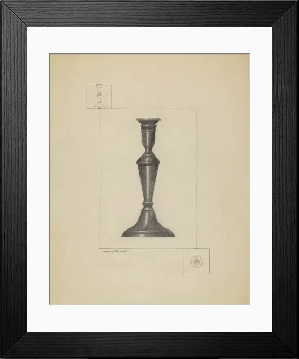 Framed Print : Candlestick, c. 1936. Creator: Eugene Barrell Framed Print : Candlestick, c. 1936. Creator: Eugene Barrell