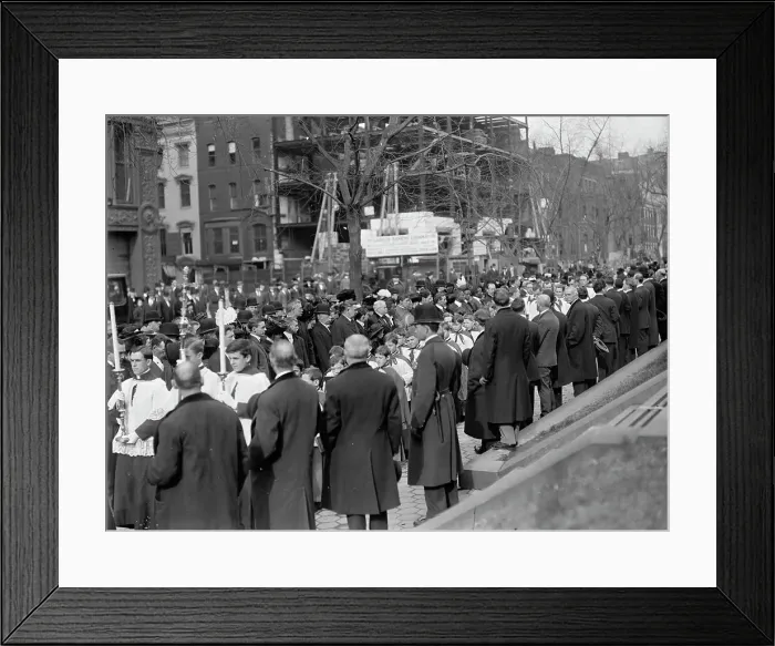 Framed Print : Pan American Mass. - Thanksgiving Day At St. Patrick's. Choir, 1912. Creator: Harris & Ewing. Pan American Mass. - Thanksgiving Day At St. Patrick's. Choir, 1912. Creator: Harris & Ewing