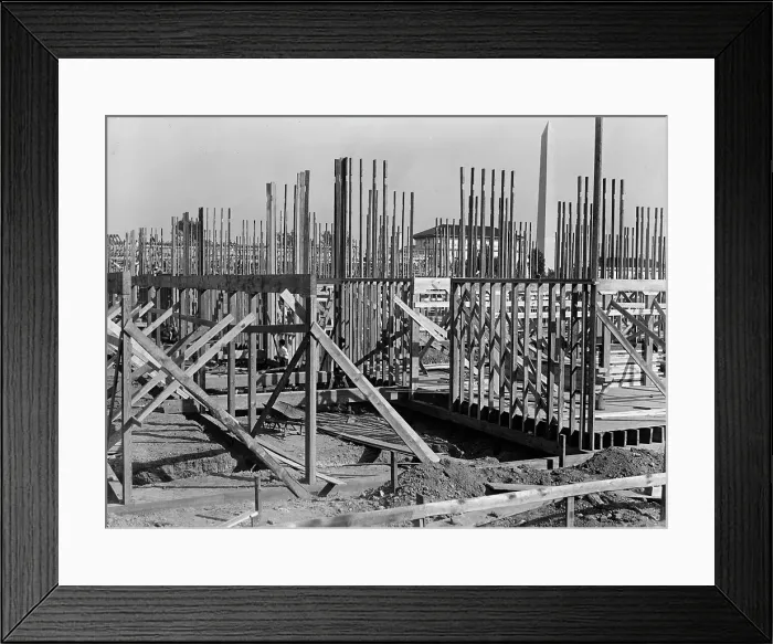 Framed Print : Council of National Defense Headquarters Under Construction, 1917. Creator: Harris & Ewing. Council of National Defense Headquarters Under Construction, 1917. Creator: Harris & Ewing