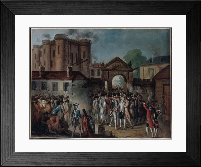 Framed Print : Storming of the Bastille. Arrest of M. de Launay, July 14, 1789. Creator: Unknown Framed Print : Storming of the Bastille. Arrest of M. de Launay, July 14, 1789. Creator: Unknown