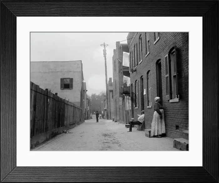 Framed Print : Alley Clearance. Slum Views, 1914. Creator: Harris & Ewing. Alley Clearance. Slum Views, 1914. Creator: Harris & Ewing