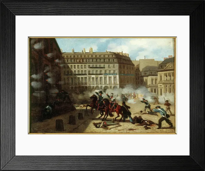 Framed Print : Capture of Chateau d'Eau, Place du Palais-Royal, February 24, 1848. Creator: Unknown Framed Print : Capture of Chateau d'Eau, Place du Palais-Royal, February 24, 1848. Creator: Unknown