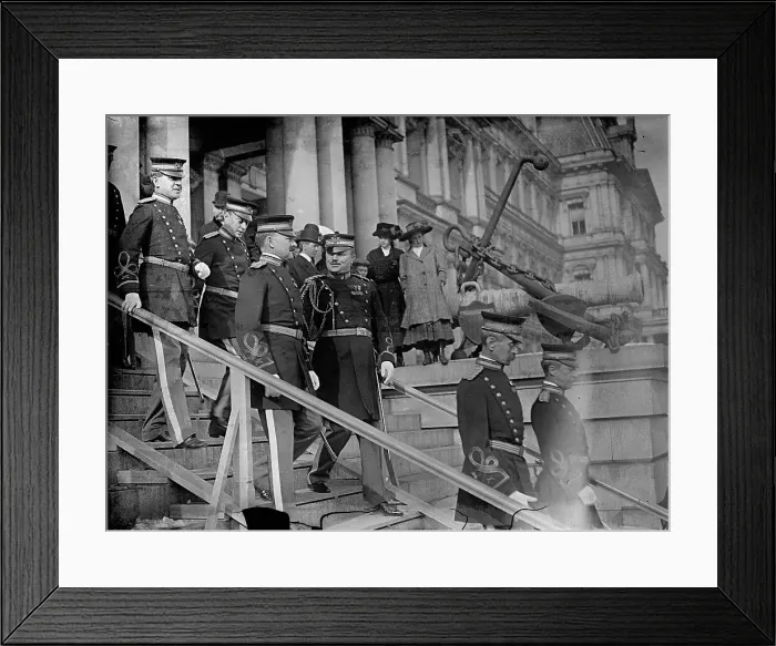 Framed Print : New Year's Reception At White House - Army officers General Edwards And Col. Sidney A. Cloman, 1910. Creator: Harris & Ewing. New Year's Reception At White House - Army officers General Edwards And Col. Sidney A. Cloman, 1910 Framed Print : New Year's Reception At White House - Army officers General Edwards And Col. Sidney A. Cloman, 1910. Creator: Harris & Ewing. New Year's Reception At White House - Army officers General Edwards And Col. Sidney A. Cloman, 1910