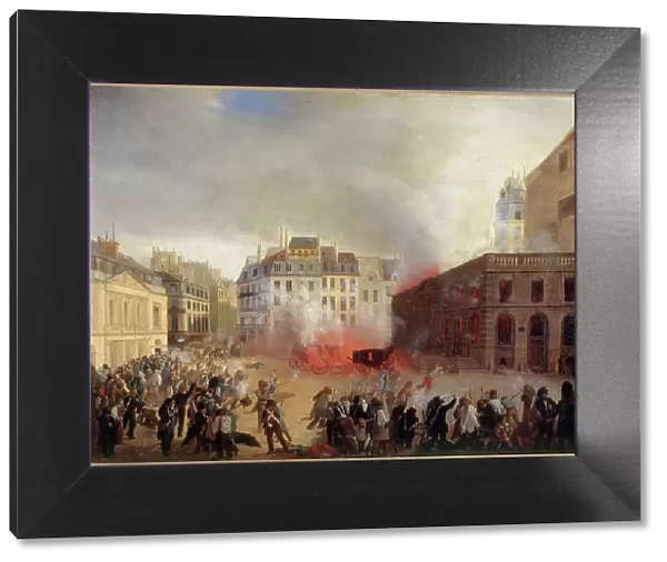 Capture of Chateau d'Eau, Place du Palais-Royal, February 24, 1848. Creator: Unknown