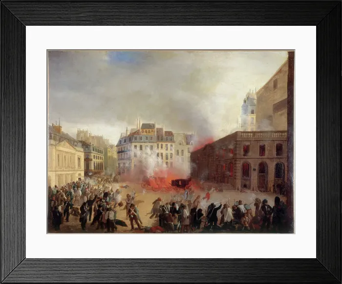 Framed Print : Capture of Chateau d'Eau, Place du Palais-Royal, February 24, 1848. Creator: Unknown Framed Print : Capture of Chateau d'Eau, Place du Palais-Royal, February 24, 1848. Creator: Unknown
