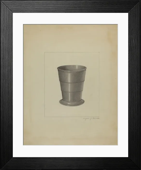 Framed Print : Pewter Cup, c. 1936. Creator: Eugene Barrell Framed Print : Pewter Cup, c. 1936. Creator: Eugene Barrell
