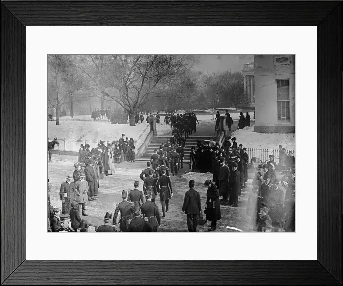 Framed Print : New Year's Reception At White House - Army officers Leaving War Department For Reception, 1910. Creator: Harris & Ewing. New Year's Reception At White House - Army officers Leaving War Department For Reception, 1910. Creator: Harris & Ewing Framed Print : New Year's Reception At White House - Army officers Leaving War Department For Reception, 1910. Creator: Harris & Ewing. New Year's Reception At White House - Army officers Leaving War Department For Reception, 1910. Creator: Harris & Ewing