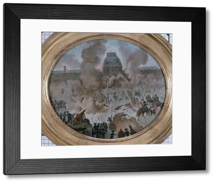 Framed Print : Capture of Tuileries, August 10, 1792, c1792. Creator: Unknown Framed Print : Capture of Tuileries, August 10, 1792, c1792. Creator: Unknown