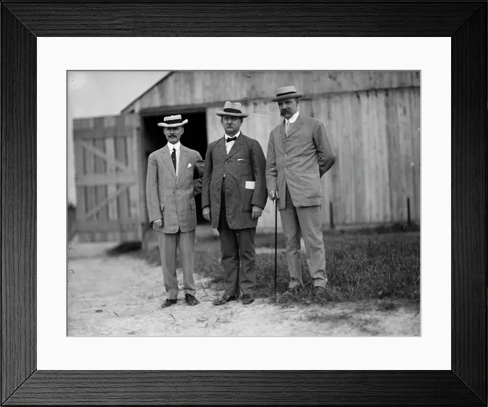 Framed Print : Wright Flights, Fort Myer, Va, July 1909. Spectators: Maj. G.O. Squier; Rep. Prince; Gen. Allen. Creator: Harris & Ewing. Wright Flights, Fort Myer, Va, July 1909. Spectators: Maj. G.O. Squier; Rep. Prince; Gen. Allen. Creator: Harris & Ewing Framed Print : Wright Flights, Fort Myer, Va, July 1909. Spectators: Maj. G.O. Squier; Rep. Prince; Gen. Allen. Creator: Harris & Ewing. Wright Flights, Fort Myer, Va, July 1909. Spectators: Maj. G.O. Squier; Rep. Prince; Gen. Allen. Creator: Harris & Ewing