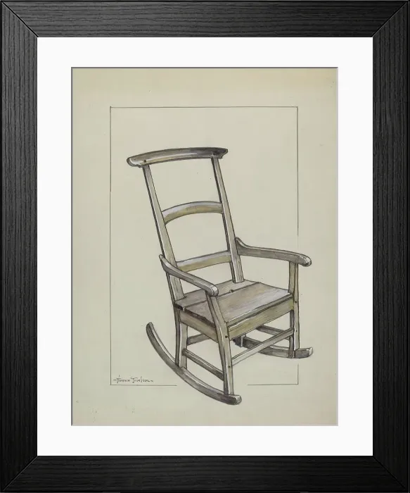 Framed Print : Rocking Chair, c. 1937. Creator: Florence Truelson Framed Print : Rocking Chair, c. 1937. Creator: Florence Truelson