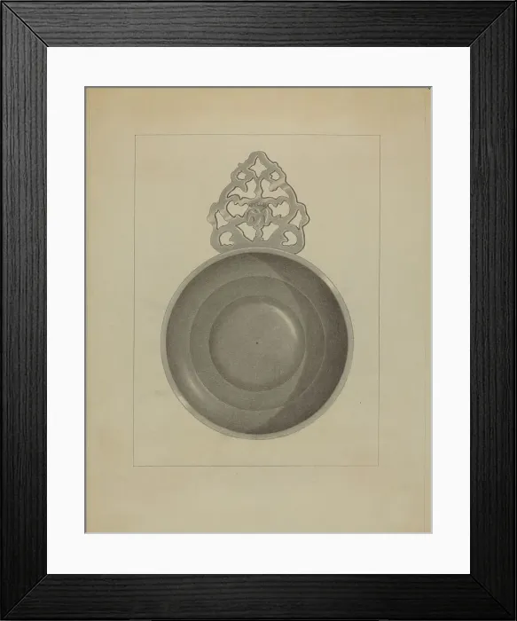 Framed Print : Pewter Porringer, c. 1936. Creator: Eugene Barrell Framed Print : Pewter Porringer, c. 1936. Creator: Eugene Barrell