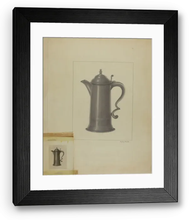 Framed Print : Pewter Flagon, 1935 / 1942. Creator: Eugene Barrell Framed Print : Pewter Flagon, 1935 / 1942. Creator: Eugene Barrell
