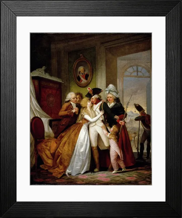 Framed Print : Departure of the volunteer, around 1793. Creator: Unknown Framed Print : Departure of the volunteer, around 1793. Creator: Unknown