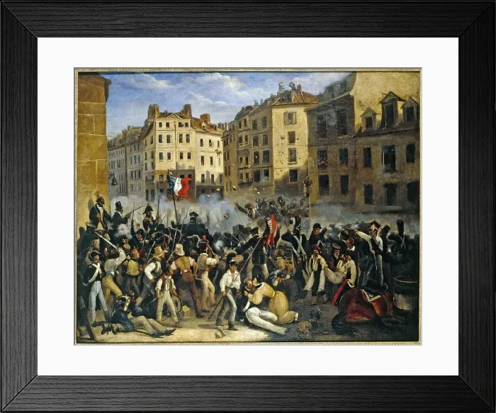 Framed Print : Episode of the days of July 1830, between 1825 and 1835. Creator: Unknown Framed Print : Episode of the days of July 1830, between 1825 and 1835. Creator: Unknown