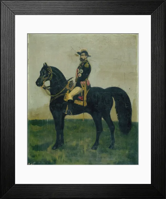Framed Print : Equestrian portrait of General Boulanger (1837-1891), politician, c1888. Creator: Unknown Framed Print : Equestrian portrait of General Boulanger (1837-1891), politician, c1888. Creator: Unknown