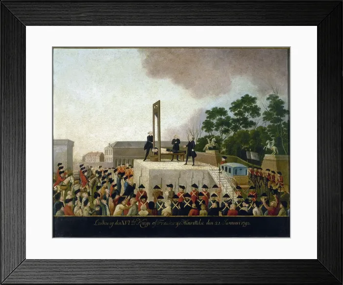 Framed Print : Execution of Louis XVI, January 21, 1793, between 1793 and 1798. Creator: Unknown