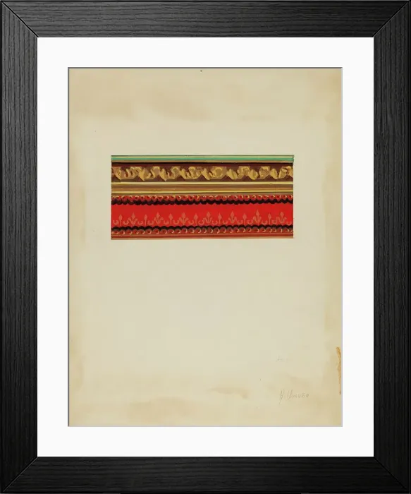 Framed Print : Wall Paper Border, c. 1937. Creator: Alfonso Umana Framed Print : Wall Paper Border, c. 1937. Creator: Alfonso Umana