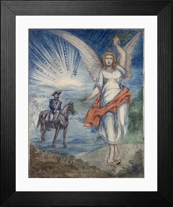 Framed Print : Fame and General Boulanger, between 1801 and 1900. Creator: Unknown Framed Print : Fame and General Boulanger, between 1801 and 1900. Creator: Unknown