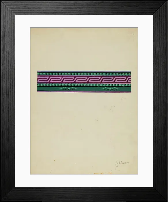 Framed Print : Wall Paper Border, c. 1936. Creator: Alfonso Umana Framed Print : Wall Paper Border, c. 1936. Creator: Alfonso Umana