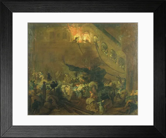 Framed Print : Fire of the Court of Auditors, October 27, 1737. Creator: Unknown Framed Print : Fire of the Court of Auditors, October 27, 1737. Creator: Unknown