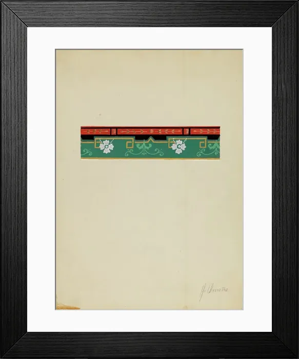 Framed Print : Wall Paper Border, c. 1936. Creator: Alfonso Umana Framed Print : Wall Paper Border, c. 1936. Creator: Alfonso Umana