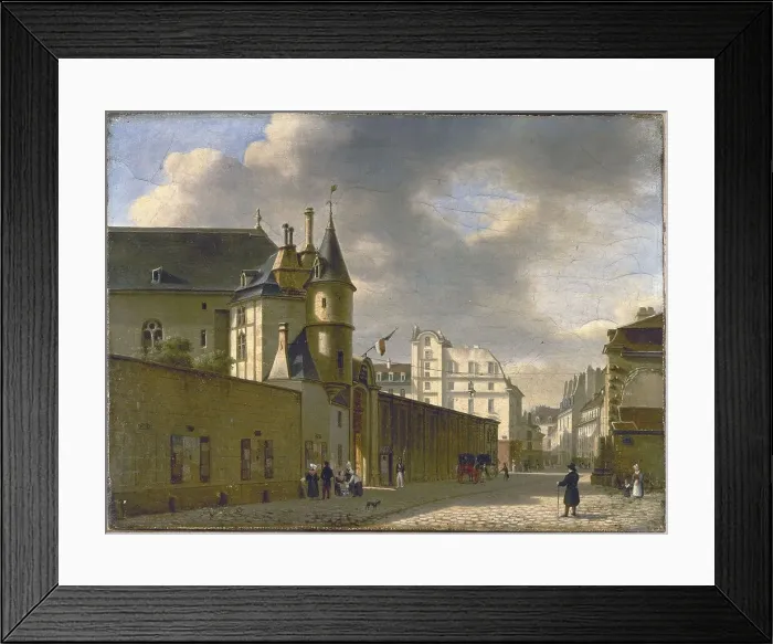 Framed Print : Gate of the Hotel de Clisson and rue des Archives, around 1840. Creator: Unknown Framed Print : Gate of the Hotel de Clisson and rue des Archives, around 1840. Creator: Unknown