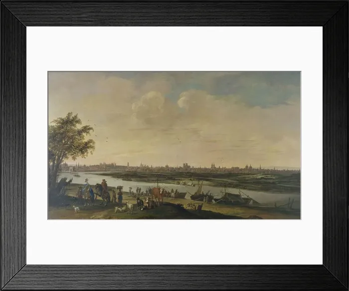 Framed Print : General view of Paris, taken from the base of Chaillot hill, around 1650, between 1645 and 1655. Creator: Unknown Framed Print : General view of Paris, taken from the base of Chaillot hill, around 1650, between 1645 and 1655. Creator: Unknown