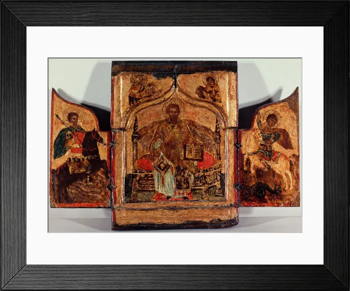 Framed Print : Portable triptych of Saint Nicholas. Creator: Unknown Framed Print : Portable triptych of Saint Nicholas. Creator: Unknown