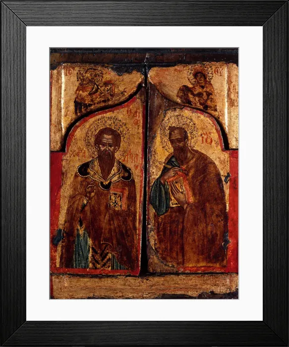 Framed Print : Portable triptych of Saint Nicholas. Creator: Unknown Framed Print : Portable triptych of Saint Nicholas. Creator: Unknown