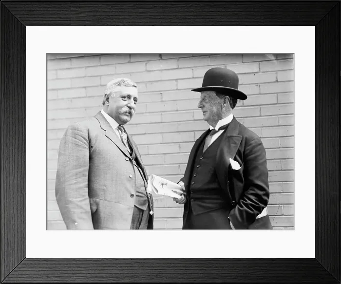 Framed Print : Democratic National Convention - Rep. Lloyd of Missouri, And Senator Newlands of Nevada, 1912. Creator: Harris & Ewing. Democratic National Convention - Rep. Lloyd of Missouri, And Senator Newlands of Nevada, 1912. Creator: Harris & Ewing