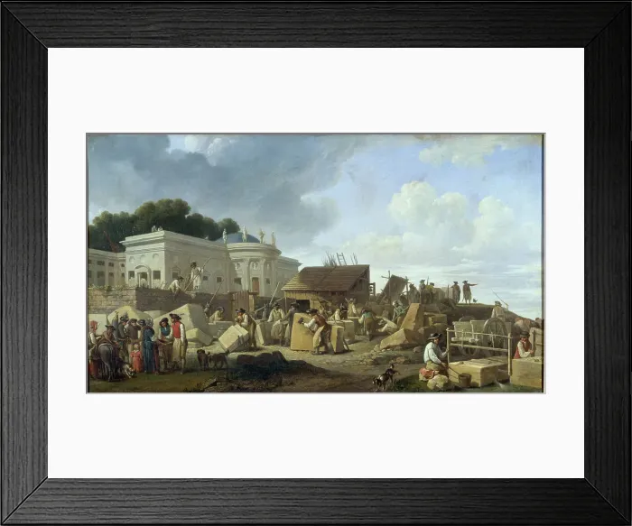 Framed Print : Hotel de Salm under construction, around 1786, between 1781 and 1791. Creator: Unknown Framed Print : Hotel de Salm under construction, around 1786, between 1781 and 1791. Creator: Unknown