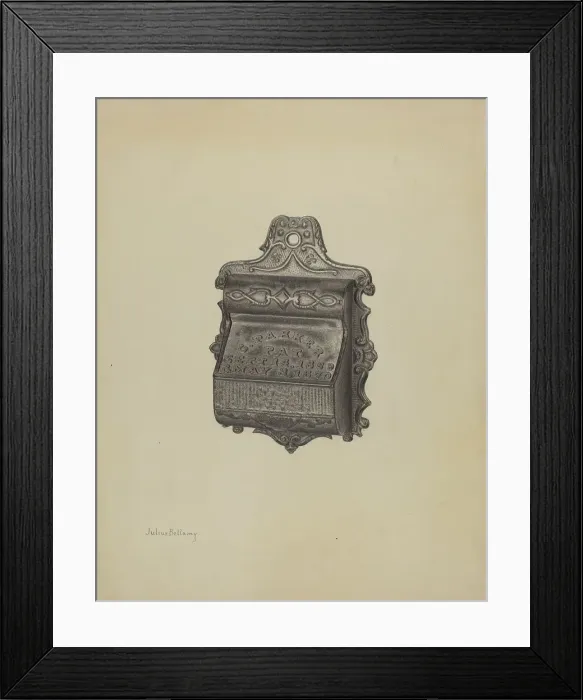 Framed Print : Match Safe, c. 1940. Creator: Julius Bellamy Framed Print : Match Safe, c. 1940. Creator: Julius Bellamy