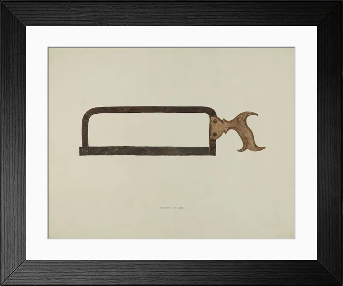 Framed Print : Saw, c. 1938. Creator: Edward Unger Framed Print : Saw, c. 1938. Creator: Edward Unger