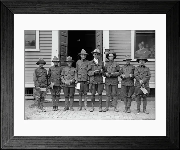 Framed Print : Boy Scouts, 1913. Creator: Harris & Ewing. Boy Scouts, 1913. Creator: Harris & Ewing Framed Print : Boy Scouts, 1913. Creator: Harris & Ewing. Boy Scouts, 1913. Creator: Harris & Ewing