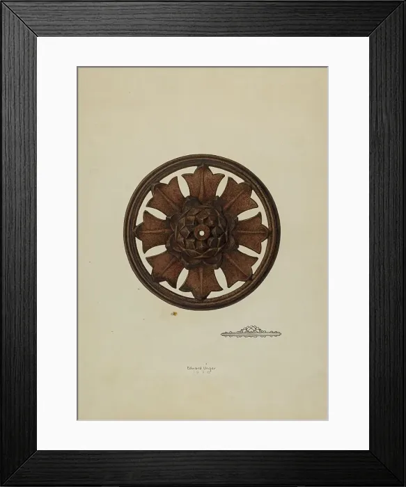 Framed Print : Perforated Rosette, 1938. Creator: Edward Unger Framed Print : Perforated Rosette, 1938. Creator: Edward Unger