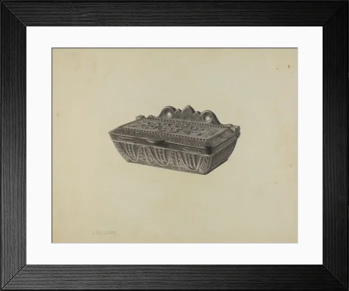 Framed Print : Match Safe, c. 1939. Creator: Julius Bellamy Framed Print : Match Safe, c. 1939. Creator: Julius Bellamy