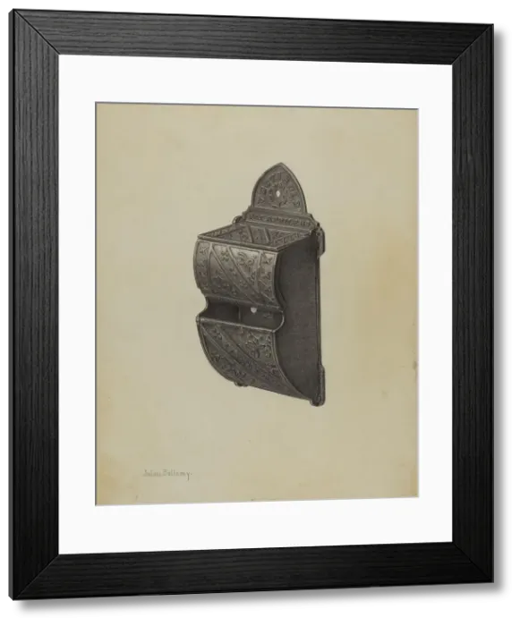 Framed Print : Match Holder, c. 1940. Creator: Julius Bellamy Framed Print : Match Holder, c. 1940. Creator: Julius Bellamy