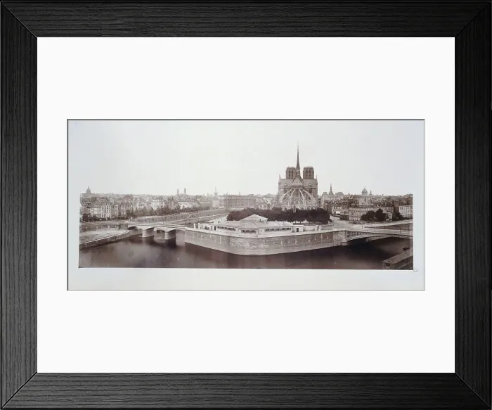 Framed Print : Panorama of eastern tip of Ile de la Cite, 4th arrondissement, Paris, between 1860 and 1870. Creator: Unknown Framed Print : Panorama of eastern tip of Ile de la Cite, 4th arrondissement, Paris, between 1860 and 1870. Creator: Unknown