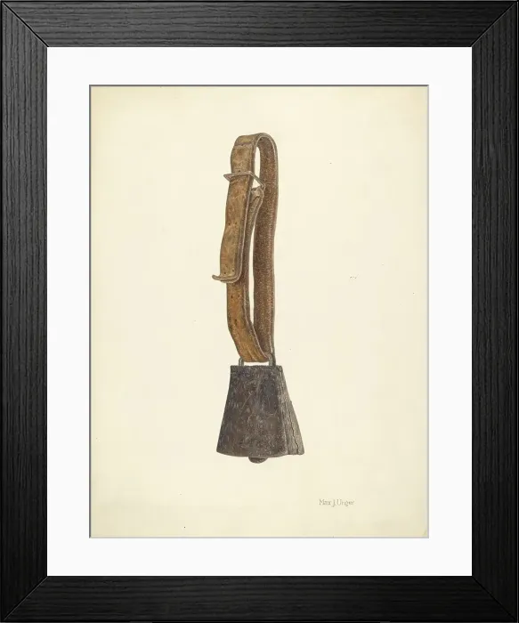 Framed Print : Cow Bell, c. 1939. Creator: Max Unger Framed Print : Cow Bell, c. 1939. Creator: Max Unger