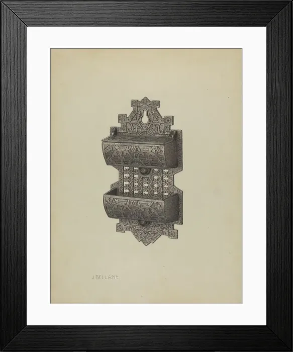 Framed Print : Match Safe, c. 1939. Creator: Julius Bellamy Framed Print : Match Safe, c. 1939. Creator: Julius Bellamy