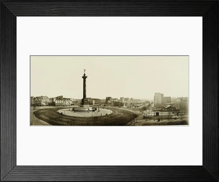Framed Print : Panorama of Place de la Bastille, 4th, 11th and 12th arrondissements, Paris. Creator: Unknown Framed Print : Panorama of Place de la Bastille, 4th, 11th and 12th arrondissements, Paris. Creator: Unknown