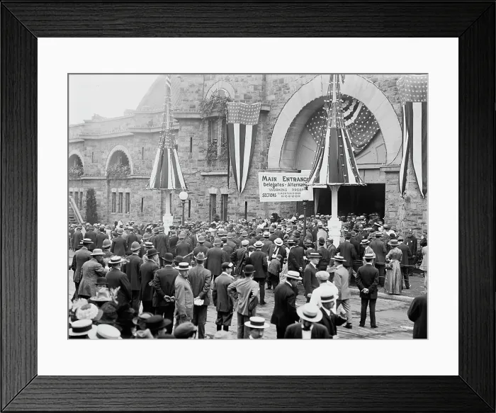 Framed Print : Fifth Regiment Armory, Baltimore, Maryland - Scenes During Democratic National Convention, 1912. Creator: Harris & Ewing. Fifth Regiment Armory, Baltimore, Maryland - Scenes During Democratic National Convention, 1912. Creator: Harris & Ewing Framed Print : Fifth Regiment Armory, Baltimore, Maryland - Scenes During Democratic National Convention, 1912. Creator: Harris & Ewing. Fifth Regiment Armory, Baltimore, Maryland - Scenes During Democratic National Convention, 1912. Creator: Harris & Ewing