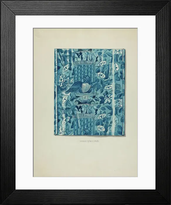 Framed Print : Textile, c. 1936. Creator: James Vail Framed Print : Textile, c. 1936. Creator: James Vail