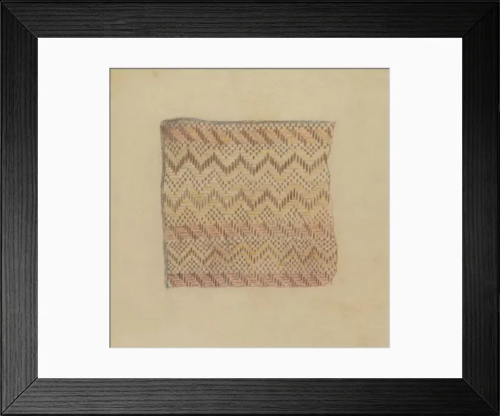 Framed Print : Section of Mat, c. 1935. Creator: Mary Berner Framed Print : Section of Mat, c. 1935. Creator: Mary Berner