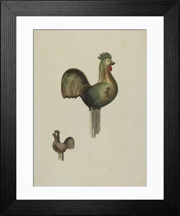 Framed Print : Counterbalance Rooster, c. 1936. Creator: James Vail Framed Print : Counterbalance Rooster, c. 1936. Creator: James Vail