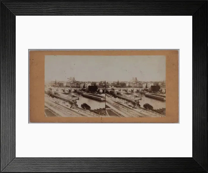 Framed Print : Panorama taken from the Louvre, 1st and 4th arrondissements, Paris, between 1850 and 1860. Creator: Unknown Framed Print : Panorama taken from the Louvre, 1st and 4th arrondissements, Paris, between 1850 and 1860. Creator: Unknown