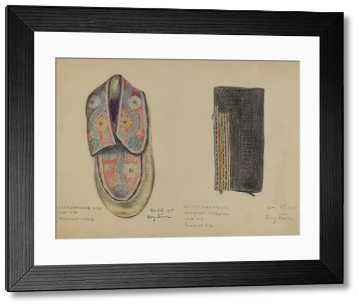 Framed Print : Moccasin, 1935. Creator: Mary Berner Framed Print : Moccasin, 1935. Creator: Mary Berner