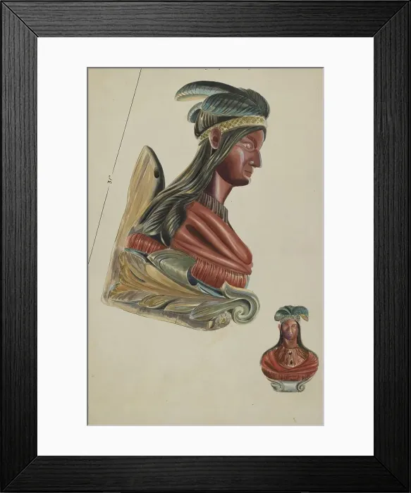 Framed Print : Figurehead, c. 1936. Creator: James Vail Framed Print : Figurehead, c. 1936. Creator: James Vail