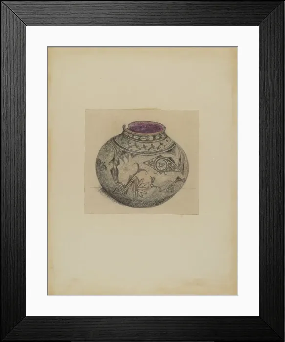 Framed Print : Vessel, 1935 / 1942. Creator: Mary Berner Framed Print : Vessel, 1935 / 1942. Creator: Mary Berner